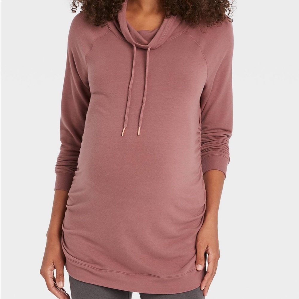 Maternity mauve hoodie